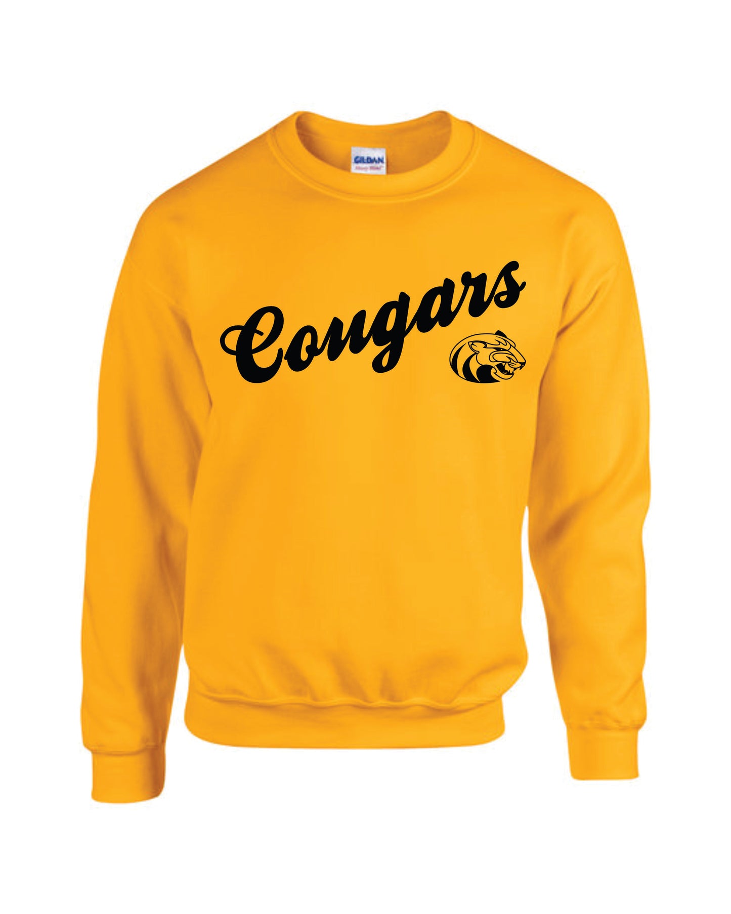 WCMS Cougars Cursive Slant logo