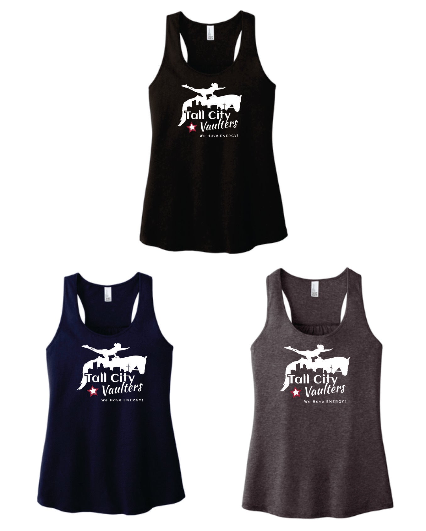 Tall City Vaulters Ladies and Girls Racerback Tanks