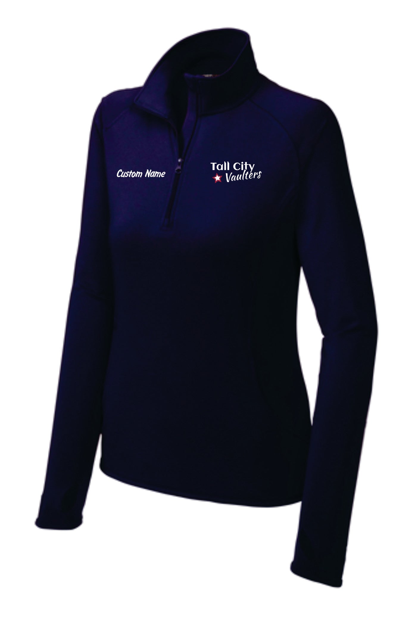 Tall City Vaulters 1/4 Zips, Custom Name INCLUDED
