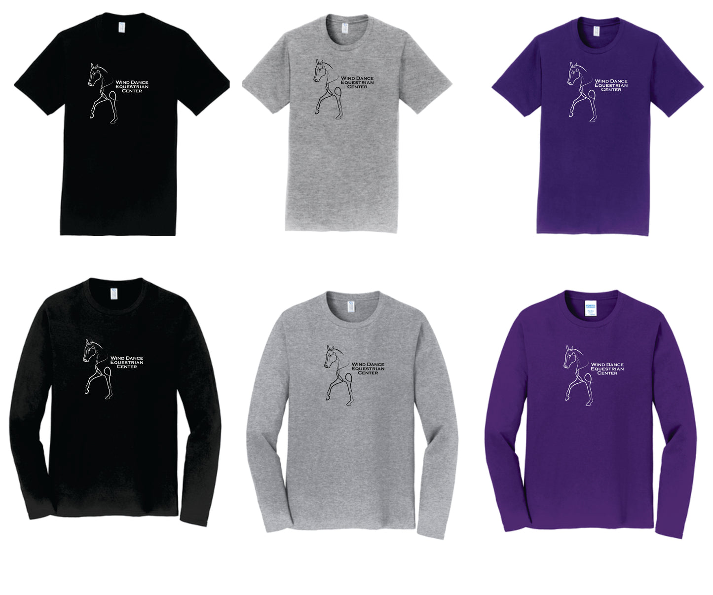Wind Dance Equestrian Center Unisex Adult and Youth T-Shirts