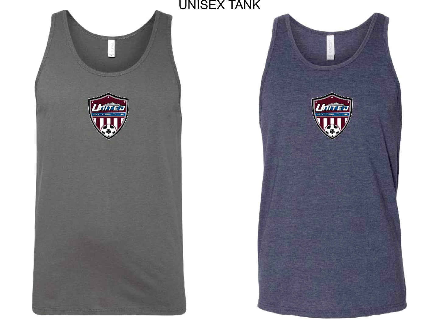 United Soccer Club BELLA + CANVAS Tanks & Baseball Raglan