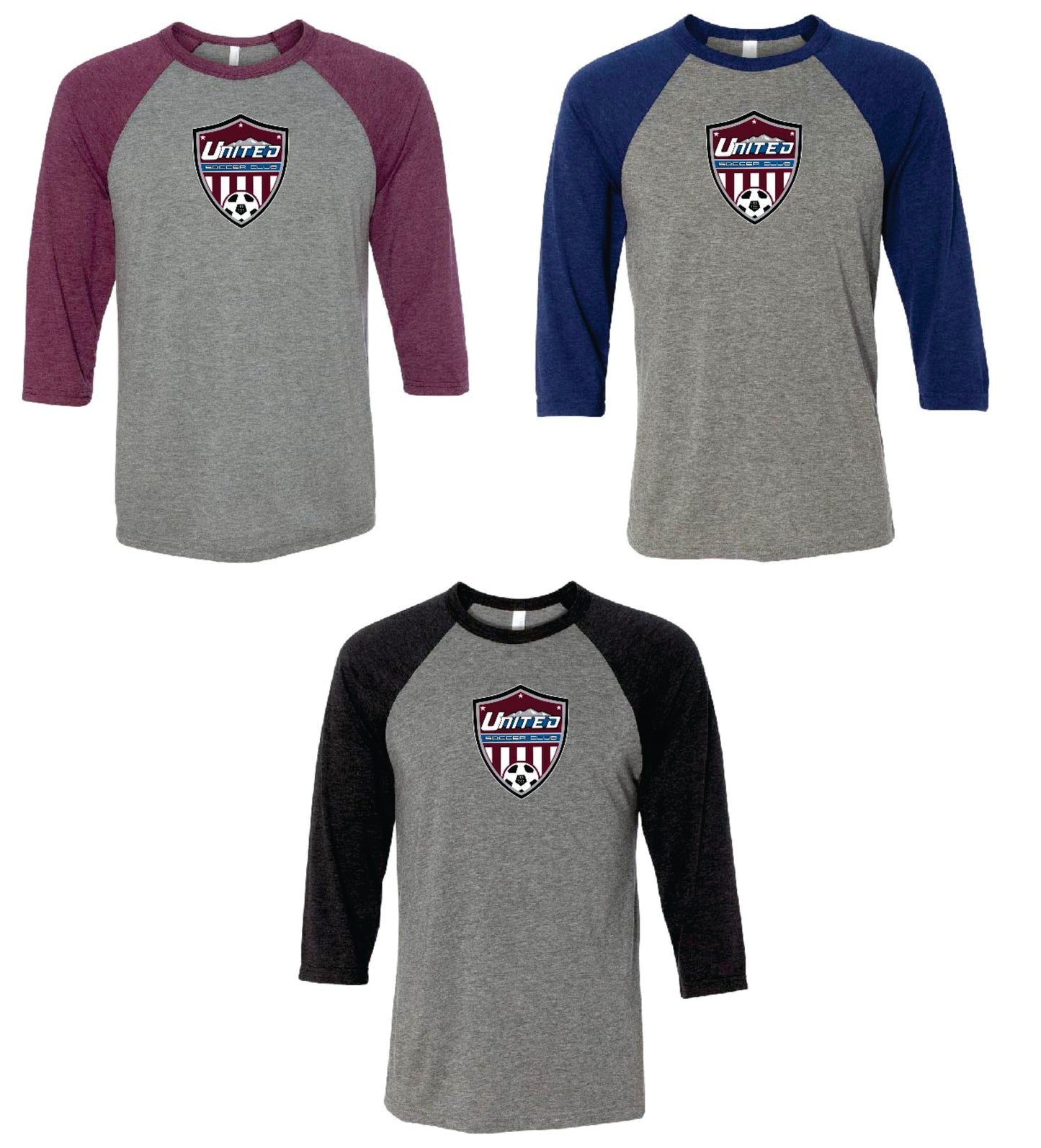 United Soccer Club BELLA + CANVAS Tanks & Baseball Raglan