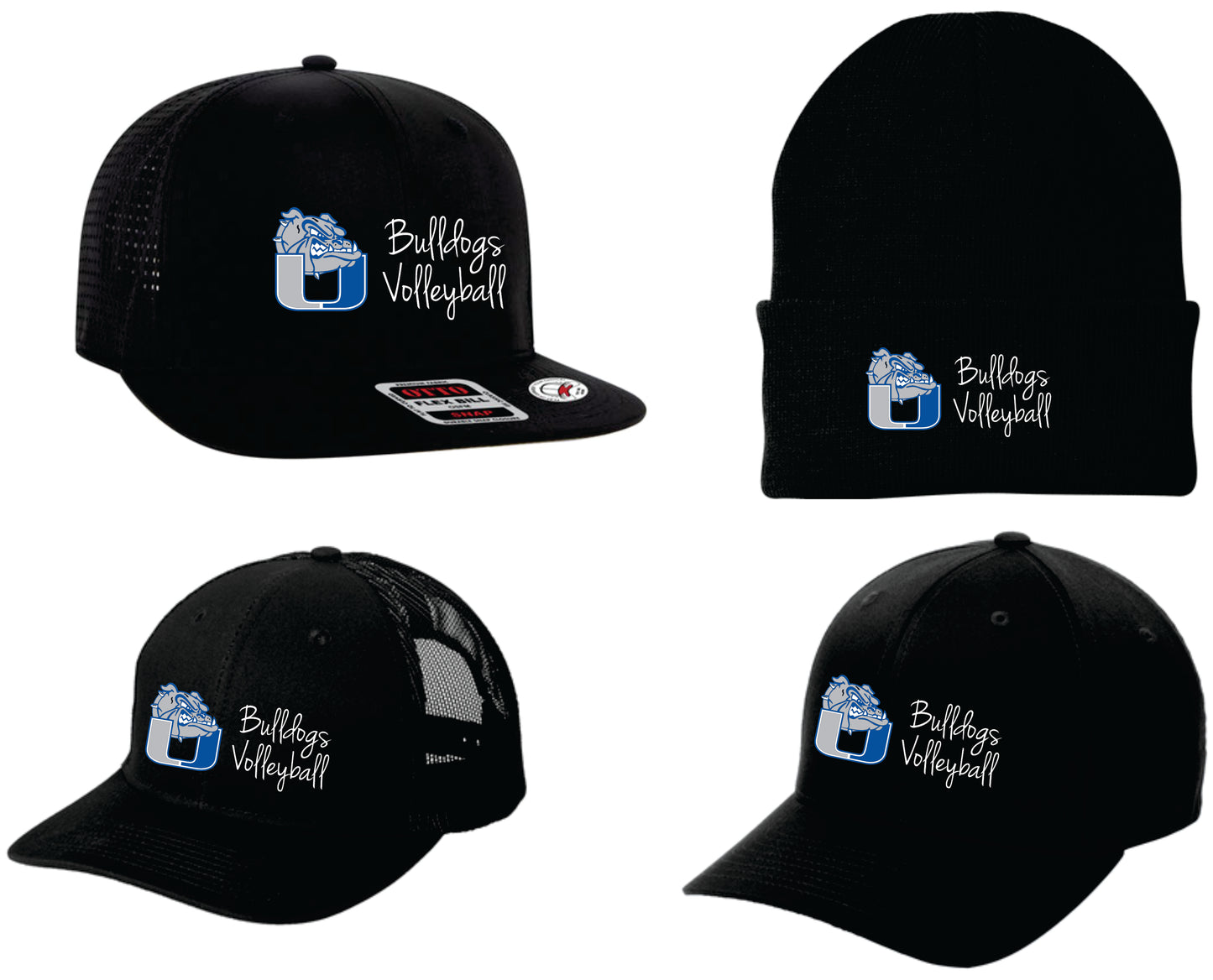 University Middle School Volleyball 2026 SPIRITWEAR BLACK Hats
