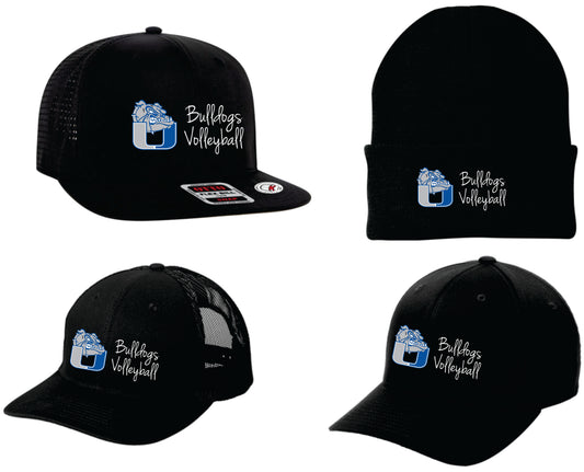 University Middle School Volleyball 2026 SPIRITWEAR BLACK Hats