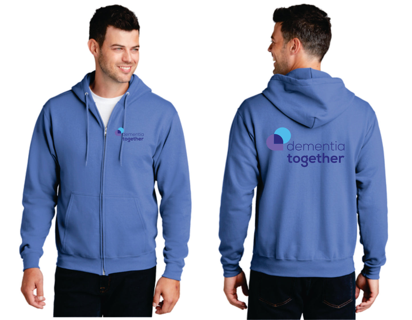 Dementia Together Logo'd Full Zip Hoodies