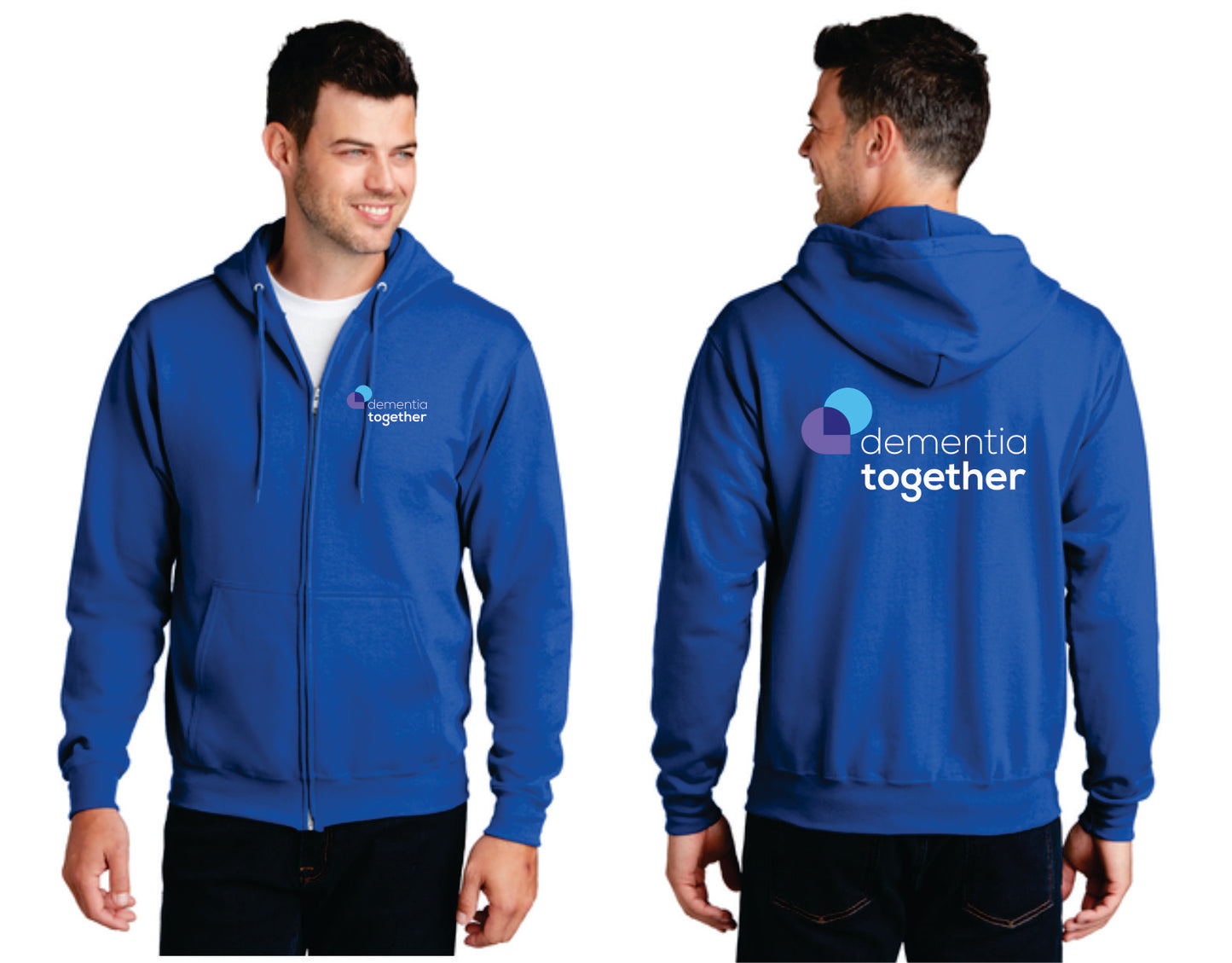Dementia Together Logo'd Full Zip Hoodies