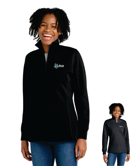 Pulse LADIES 1/4 Zip Long-Sleeve Sweatshirt Cotton/Polyester Blend (LST253)