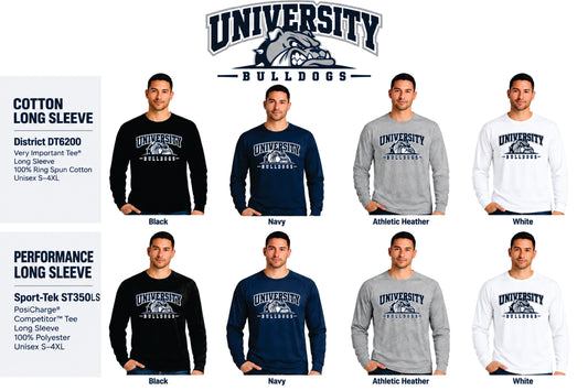 University Wide Logo Long Sleeve T-shirts