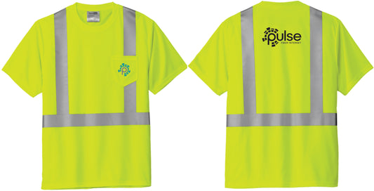 Pulse Unisex Safety Yellow CornerStone ANSI 107 Class 2 Mesh Tee (Short and Long Sleeve Options Available)