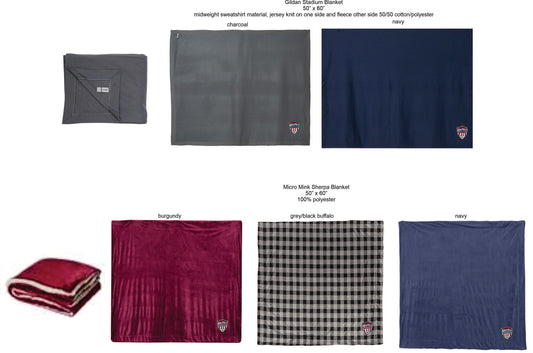United Soccer Club Embroidered Blankets